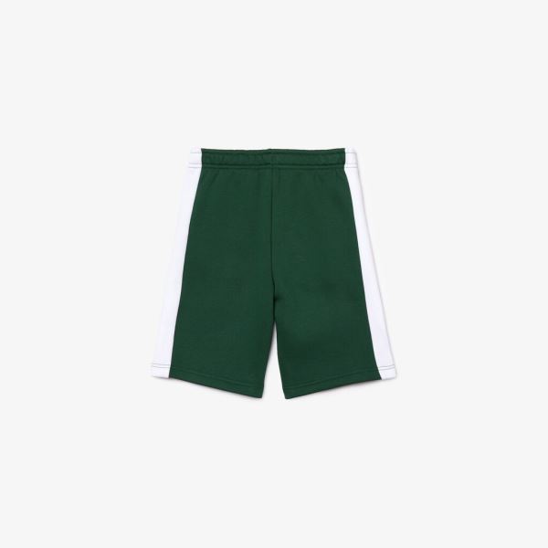 Lacoste Two-Tone Fleece Shorts Dětské - Kraťasy Zelene / Bílé | CZ-rNKwcx